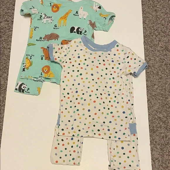 Old Navy Toddler Boy Size 5T Colorful Dot & Animal theme Pajama BUNDLE set - Picture 1 of 9